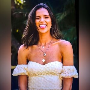 NWT AQUA Yellow Lace Overlay Off Shoulder Dress